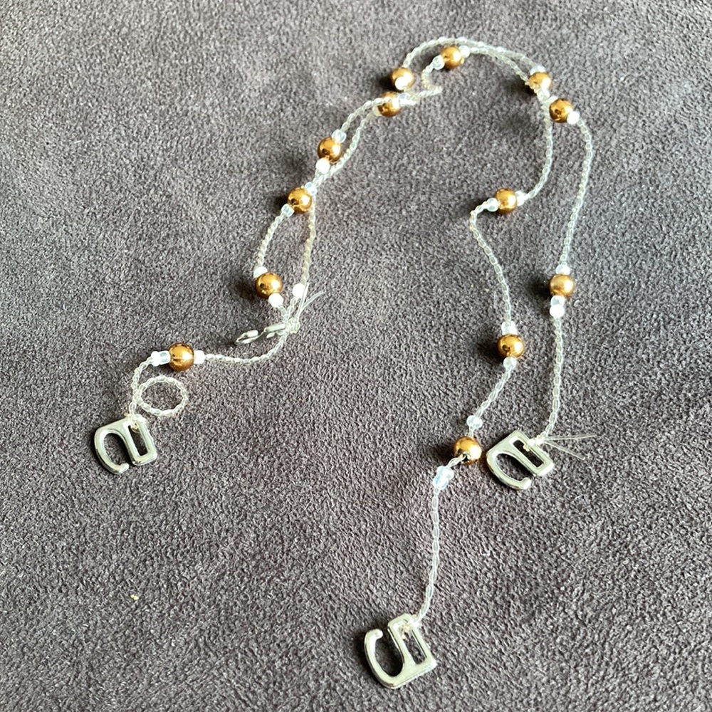 Bra Straps, Gold beads